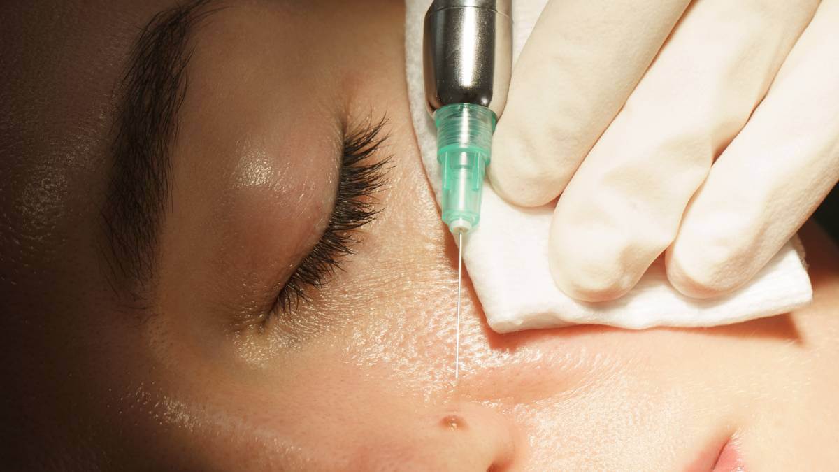 mole being injected